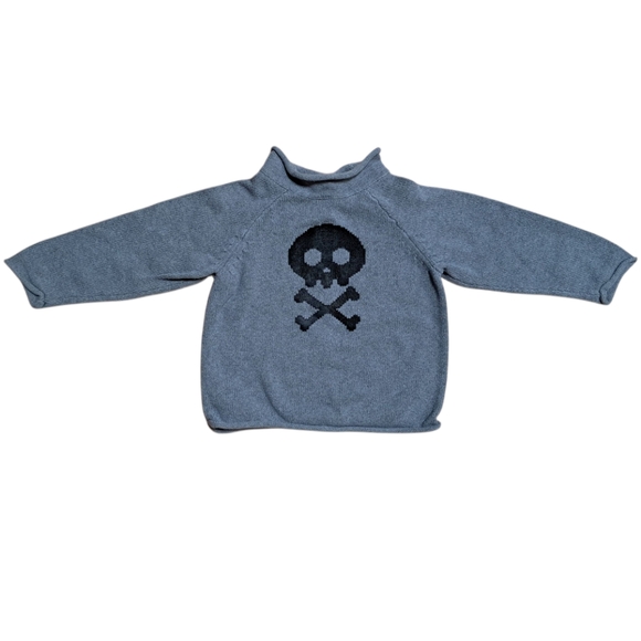 Wonderkids Other - Wonderkids Skull and Crossbones Sweater Size 4T Gray and Black‎
